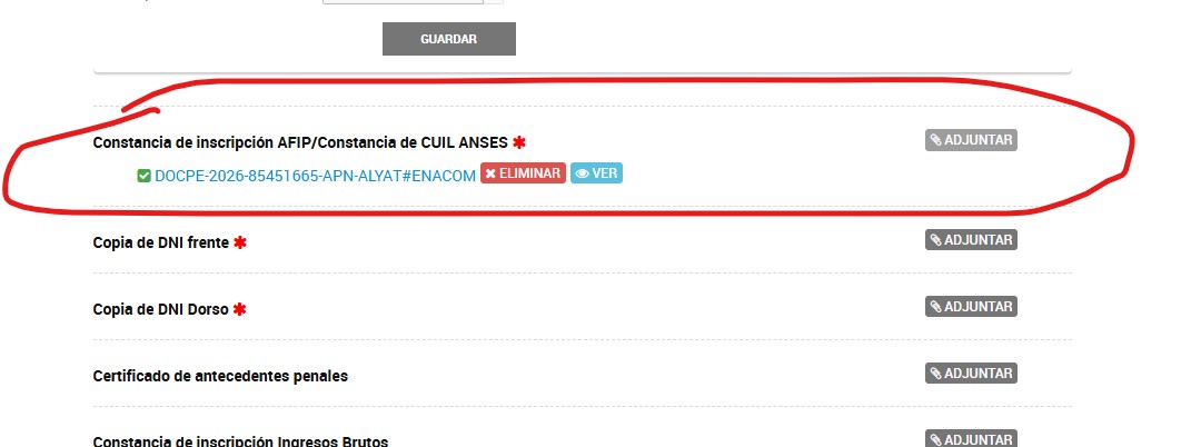 Constancia de CUIL adjuntada correctamente